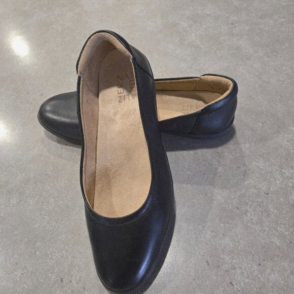 NATURALIZER  Dream Pairs Women's Leather Upper Ballet Flats - Black - Size 7.5M - Picture 6 of 15